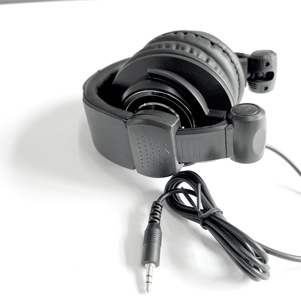 Profession Studio Headphone Cool metal plate foldable DJ headphone 6.35 adaptor wired Monitor Headset