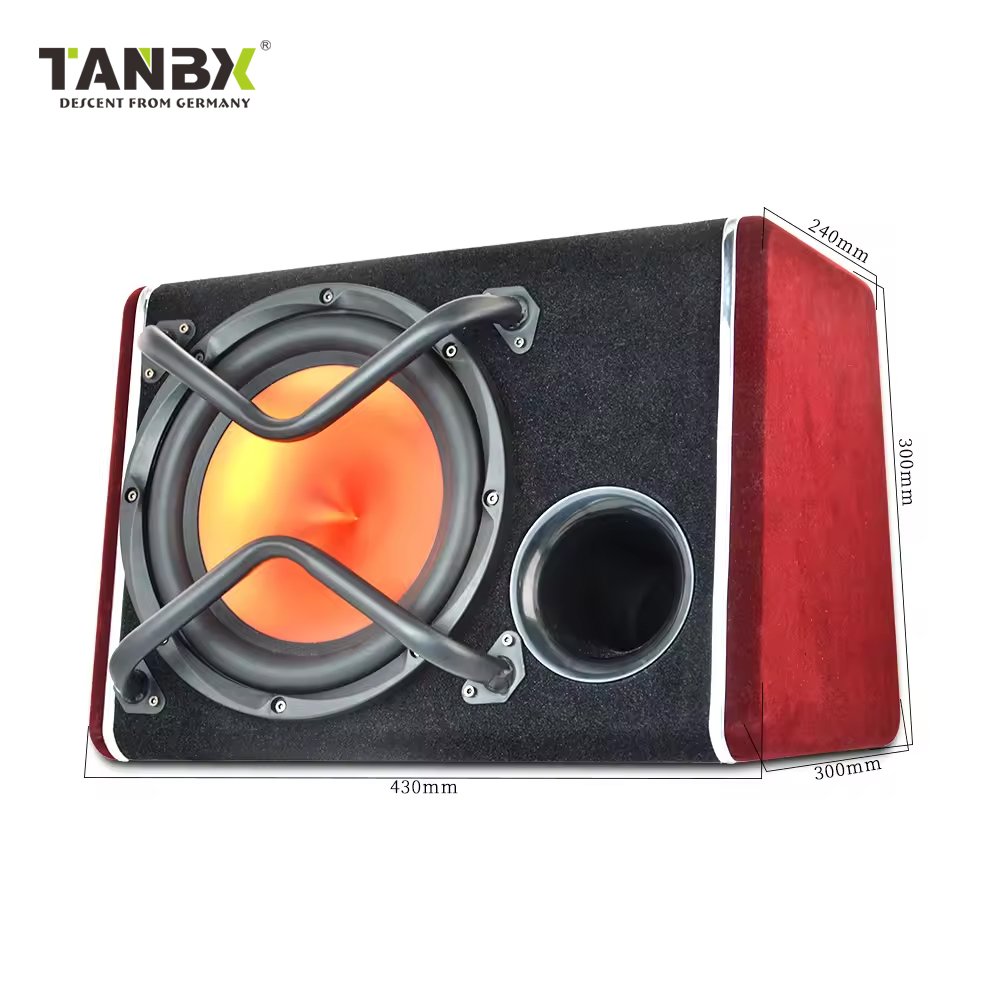 Farctory Wholesale New 2000W Trapezoid Car Super Bass 10 Inch Active Car Subwoofer 10" Car Active Amplifier Subwoofer