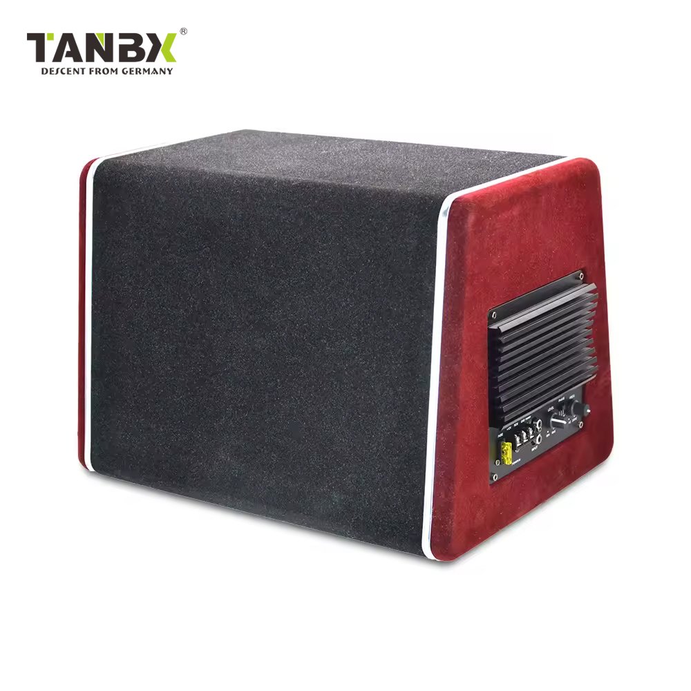 Farctory Wholesale New 2000W Trapezoid Car Super Bass 10 Inch Active Car Subwoofer 10" Car Active Amplifier Subwoofer
