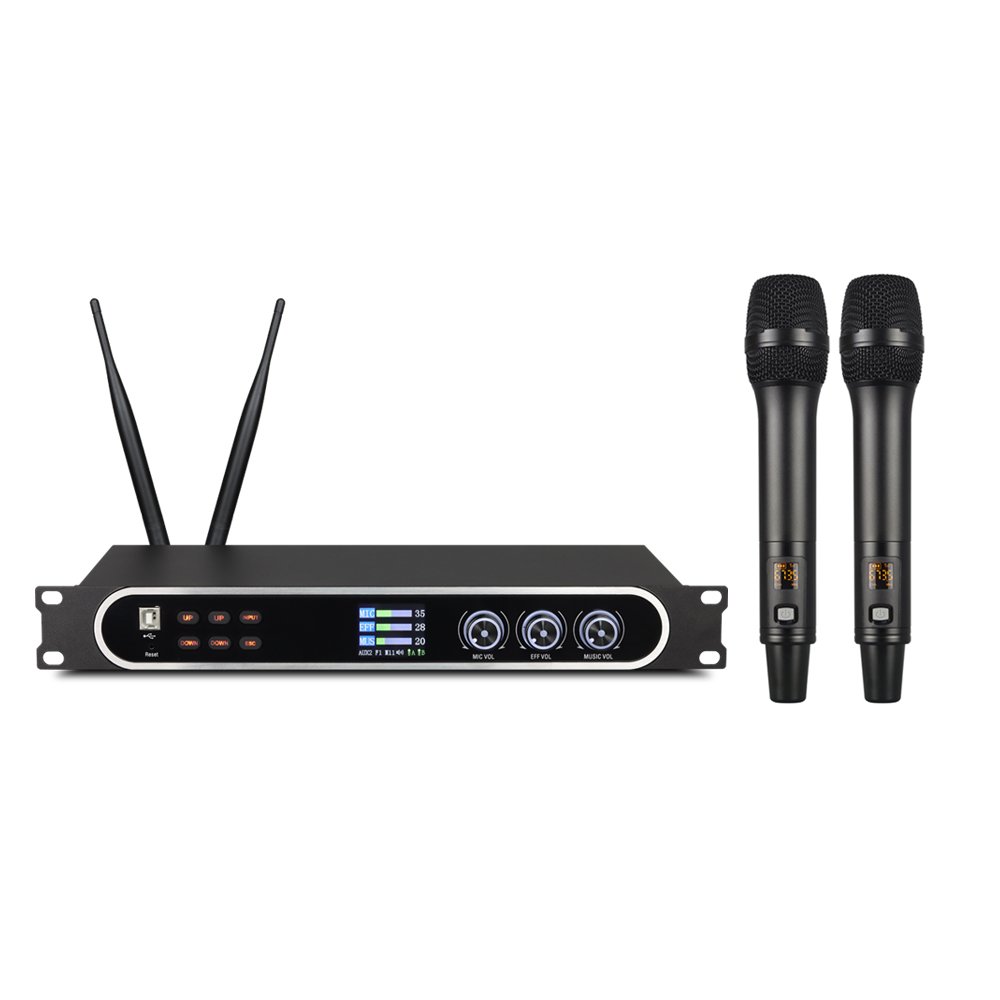 High Quality Professional Digital REVERB Karaoke Effect Processor With Wireless Microphone Dsp Sound Processor
