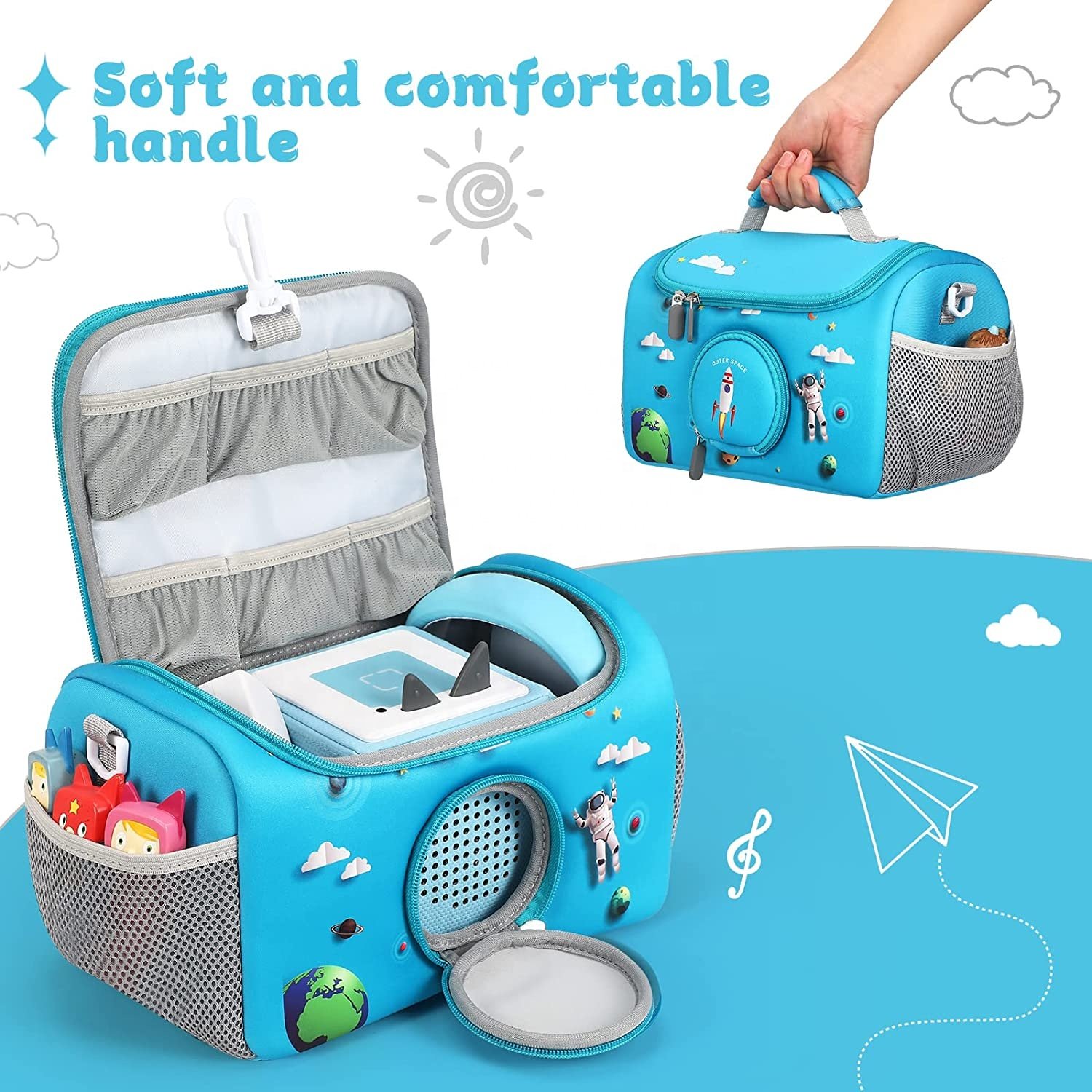 Travel Carrying Case for Kids Toniebox Starter Set, Special Purpose Storage Bag for Toniesbox & Audio Player Carrying Box
