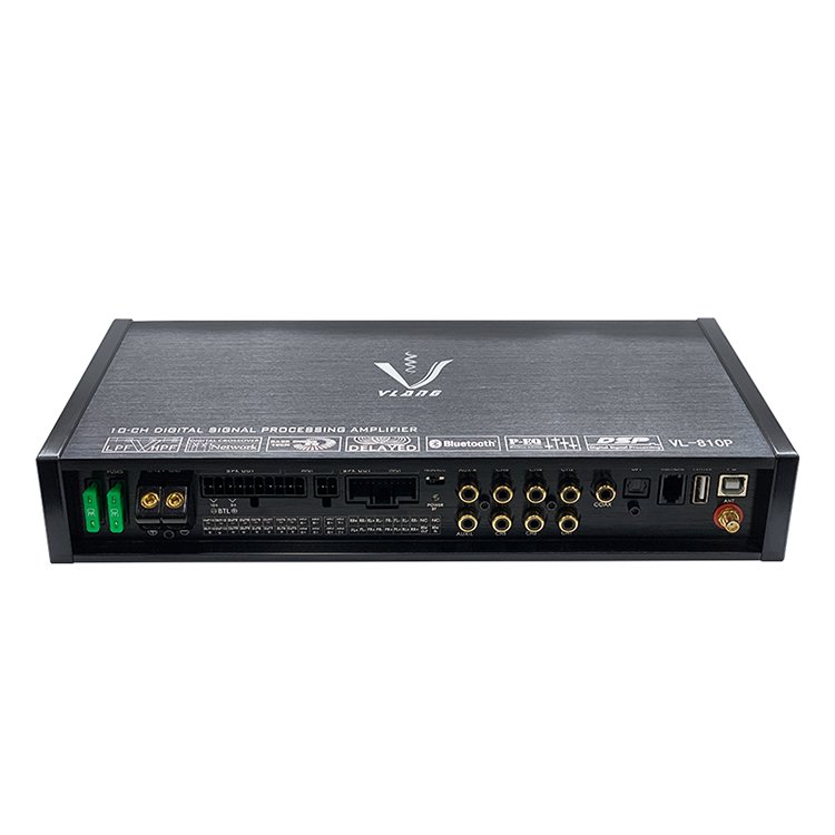 VLANG Factory Manufactures Professional Stereo Car DSP Power Amplifier with External LCD Control Panel