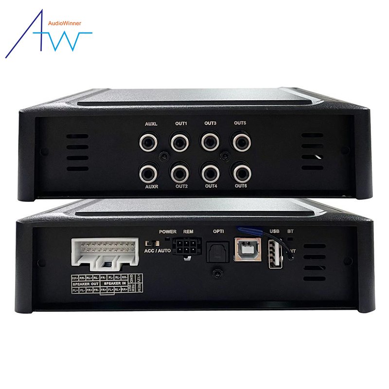 4 in 6 Out Dsp Car Radio Subwoofer and Amplifier with Channel Mixing for bmw