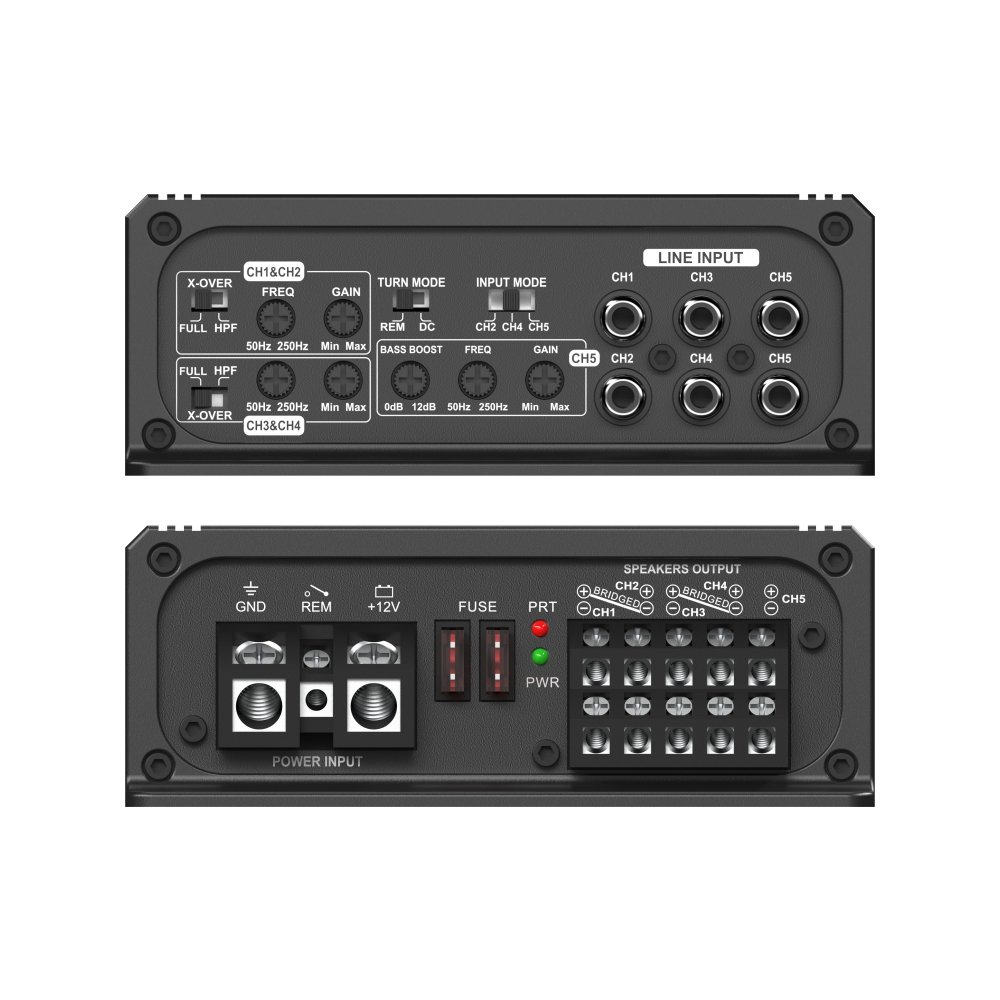 5 Channels Class D Big Power Compact Size HE-100.5D