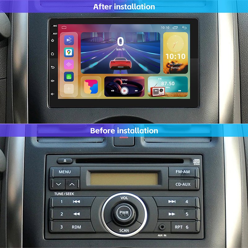 Henmall Universal 1din 7 Inch Car Radio Android With GPS Navigation Carplay Android Auto Wifi Stereo Player Multimedia Video