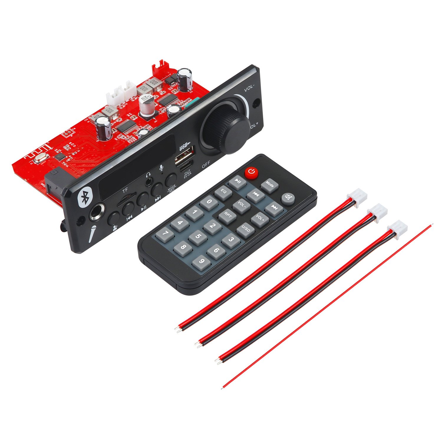 JX-X1 2x80W MP3 Board Music Speakers Handsfree Call Car Radio Module