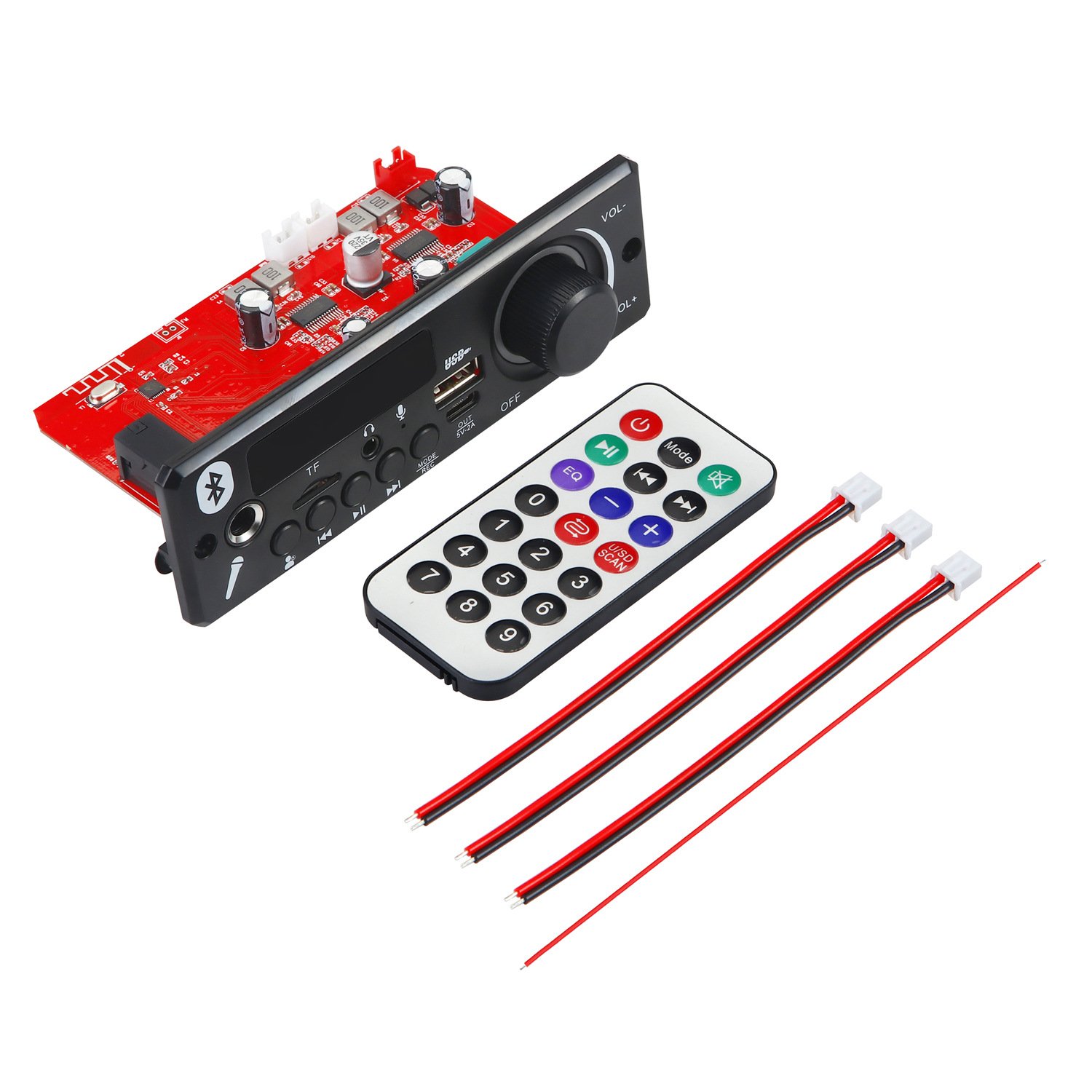 JX-X1 2x80W MP3 Board Music Speakers Handsfree Call Car Radio Module