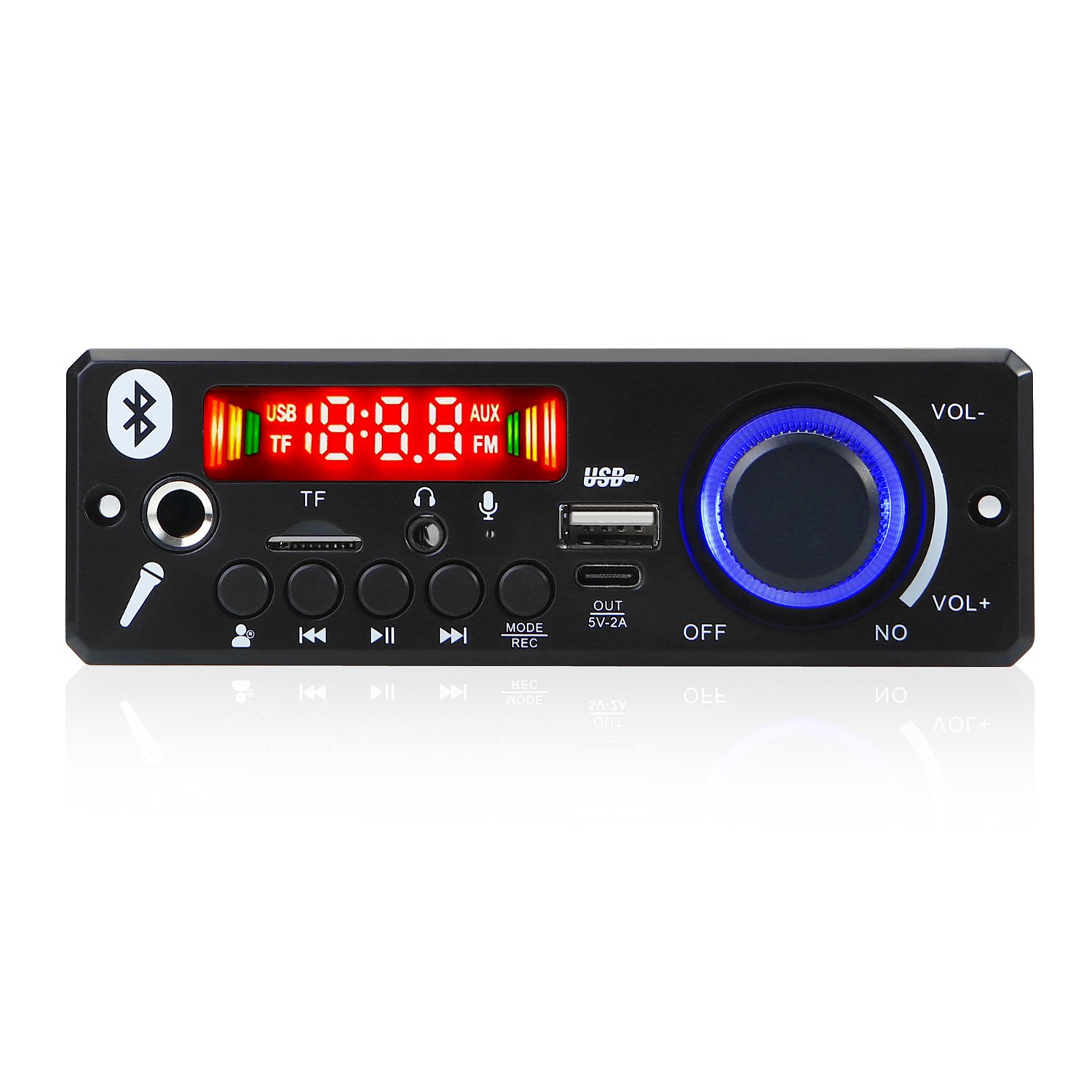 JX-X1 2x80W MP3 Board Music Speakers Handsfree Call Car Radio Module