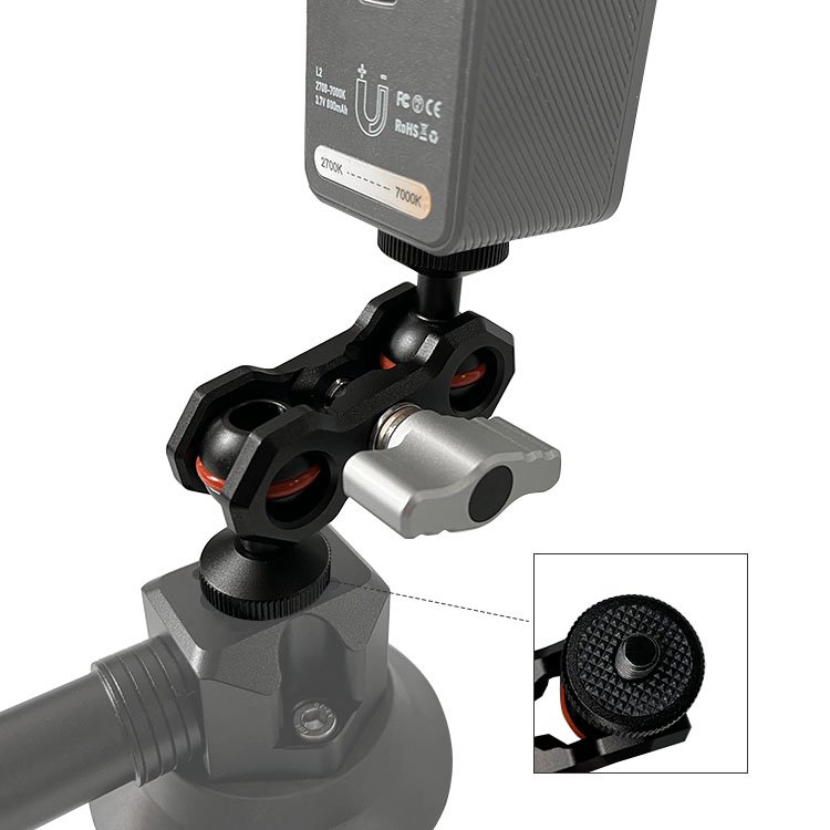 Mini Magic Arm Double Ball Head Bracket for DSLR Camera 360 Rotation for Monitor Lights Recorders Microphone & Audio Accessories