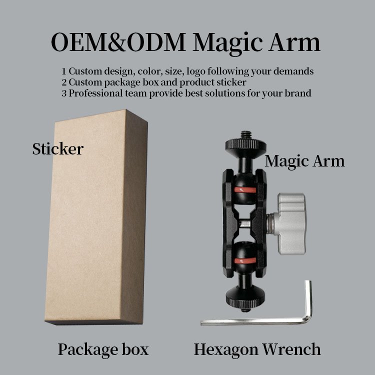 Mini Magic Arm Double Ball Head Bracket for DSLR Camera 360 Rotation for Monitor Lights Recorders Microphone & Audio Accessories