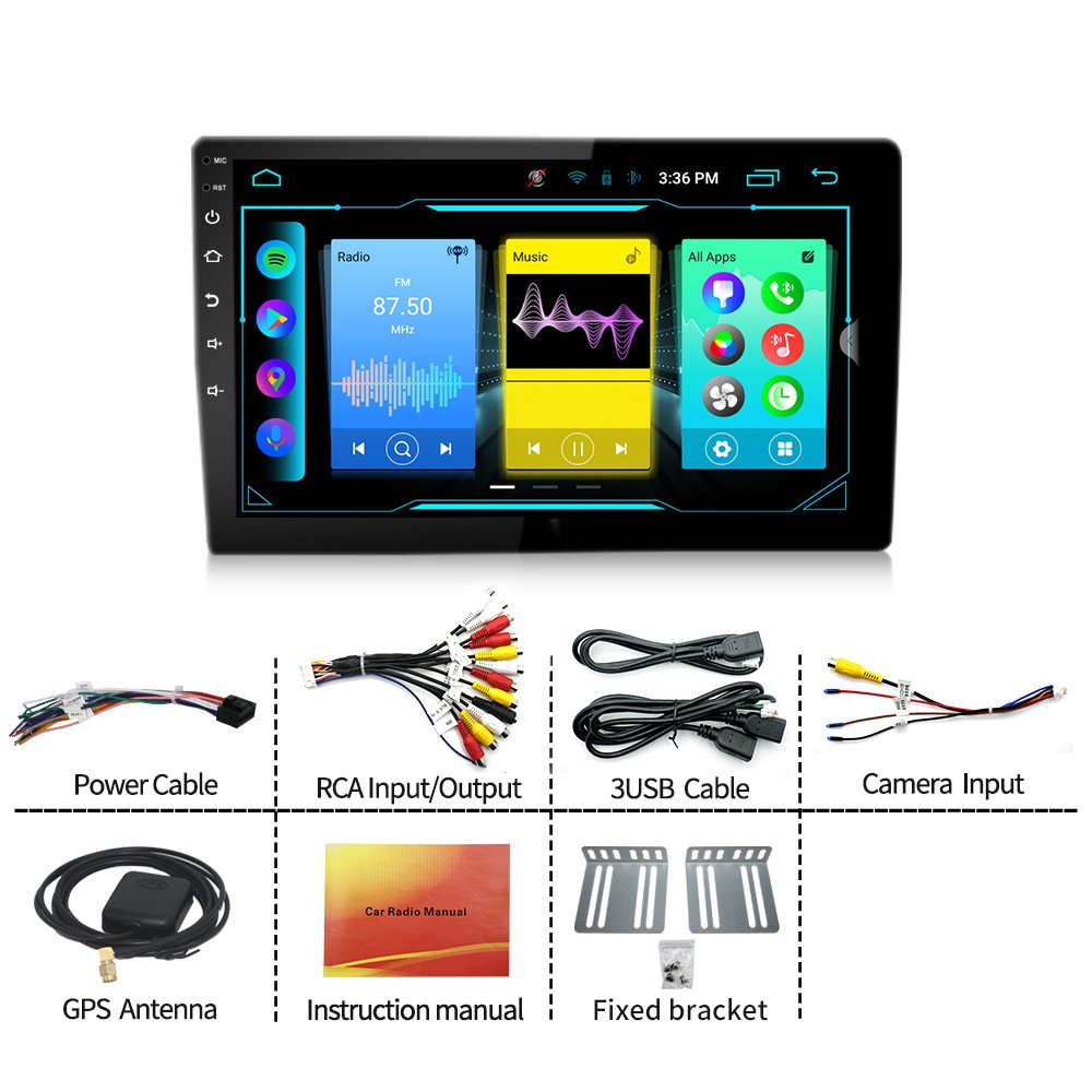 7/9/10.1 Inch Double Din Android 12 Car Stereo Audio System 8 Core 4+64G Car Monitor Gps Carplay Dsp Android 12 Car Radio