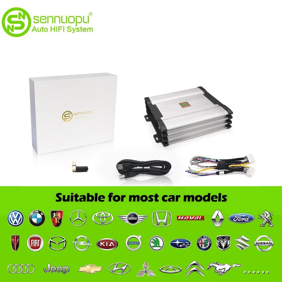 Sennuopu Car DSP Power Amplifiers Stereo 8 Channel Audio Processor Amplifier for Car System