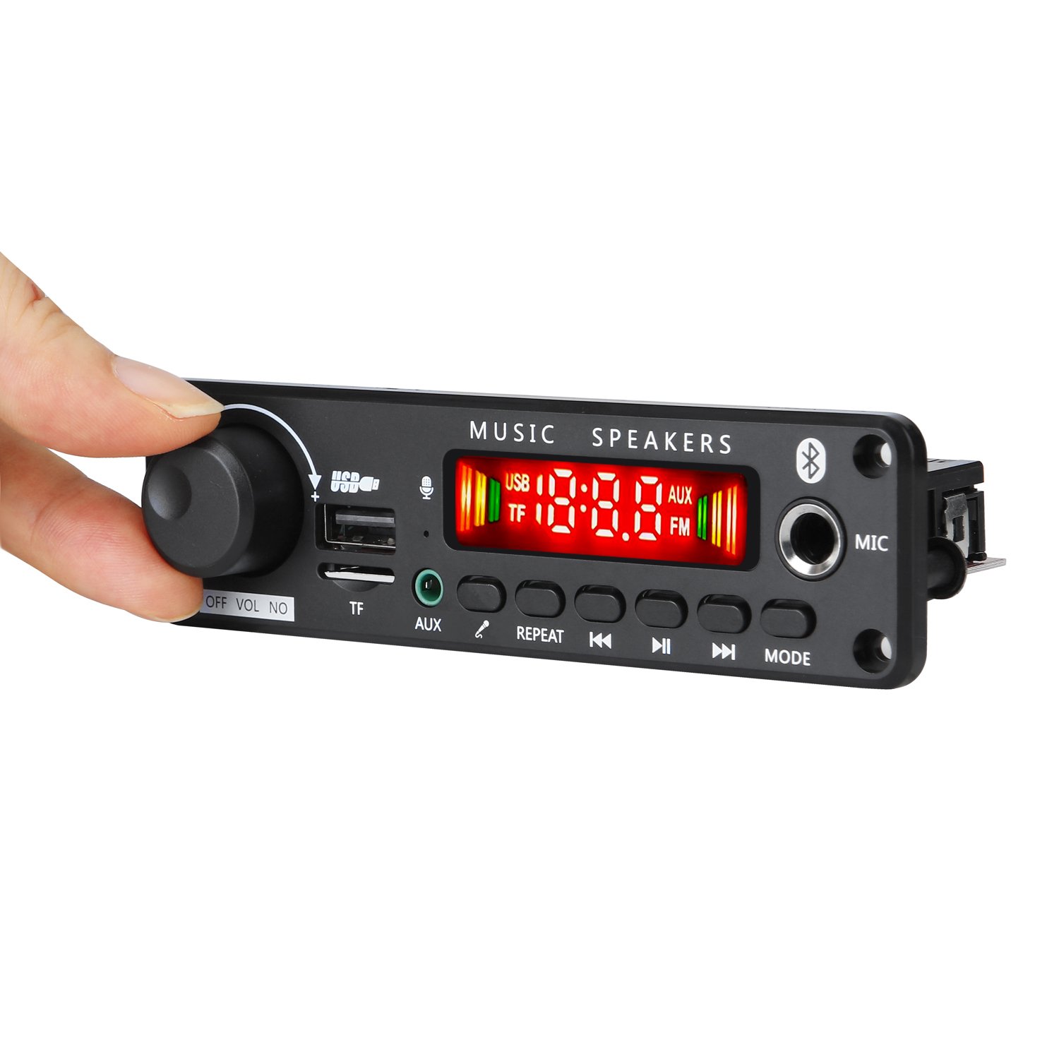 2*75W Amplifier Bluetooth 5.0 MP3 WAV APE Decoder Board 12V DIY Car FM Radio MP3 Player TF USB Microphone Handsfree Call Card