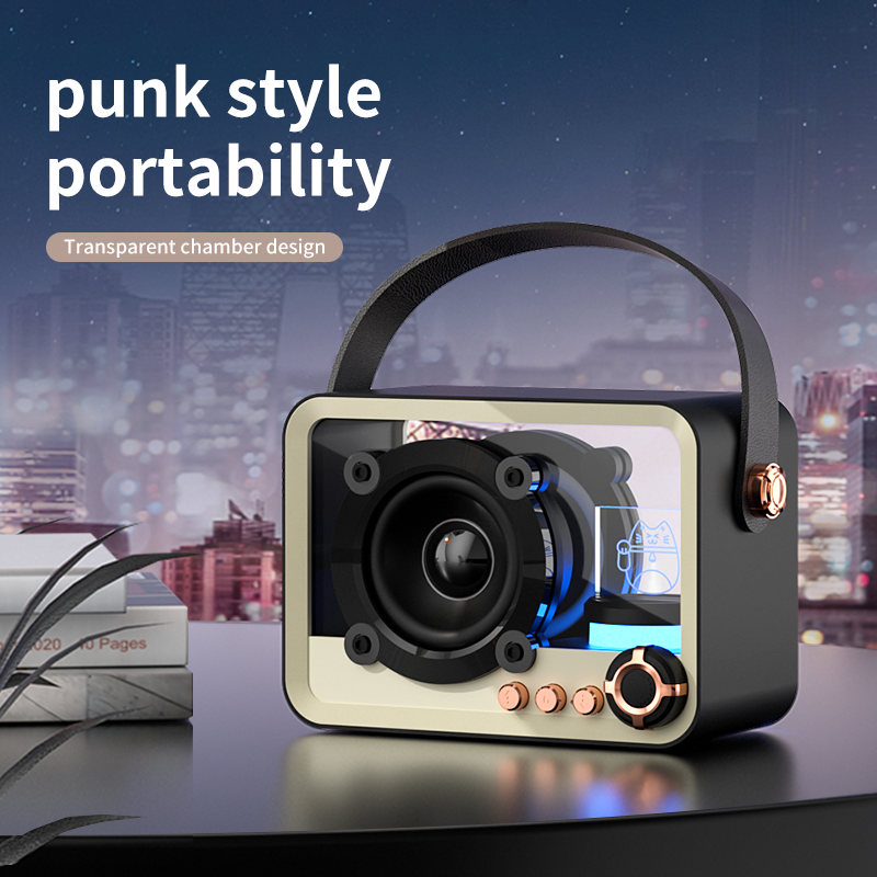 Colorful Punk Style Audio Wireless Speaker with Transparent Cell Phone Mobile Phone Accessory