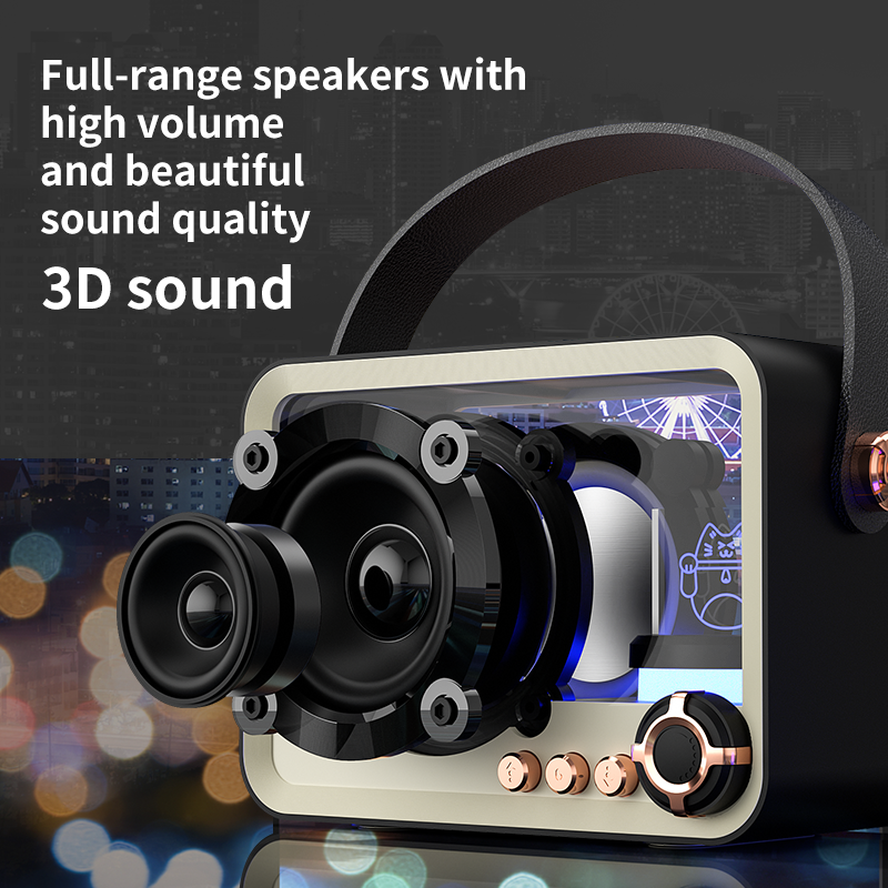 Colorful Punk Style Audio Wireless Speaker with Transparent Cell Phone Mobile Phone Accessory