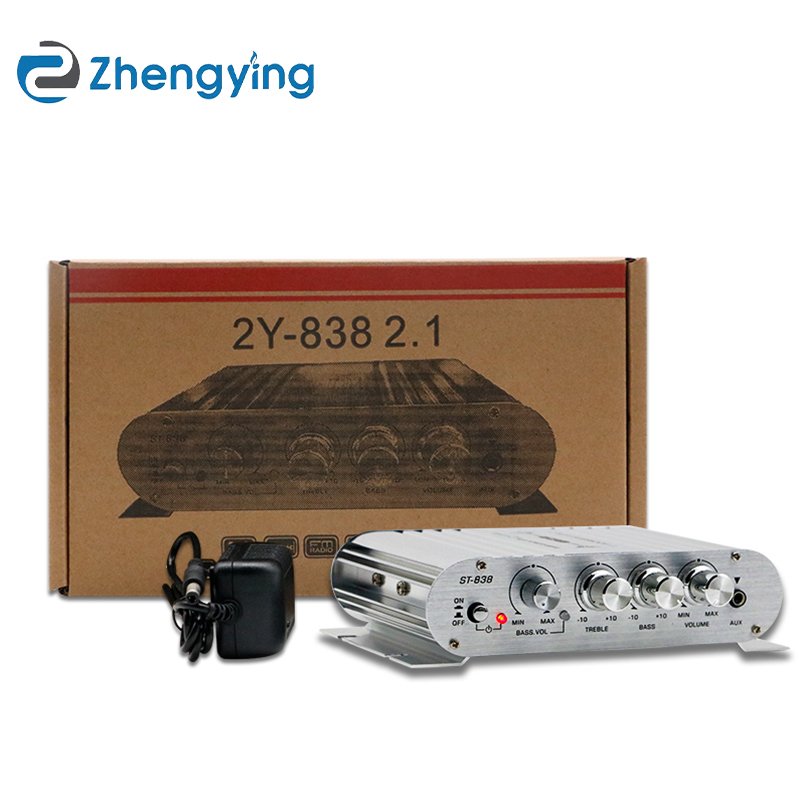 ST-838 Wholesale Digital Subwoofer Amplifier 2 Channel Sound System Mini Home 12V Power Amplifier