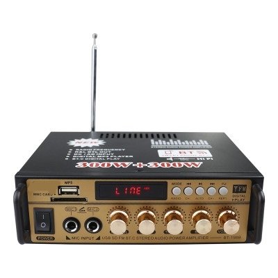 Mini Power Amplifier Speaker Card U disk receiver DC 12V 220V BT Power Amplifier