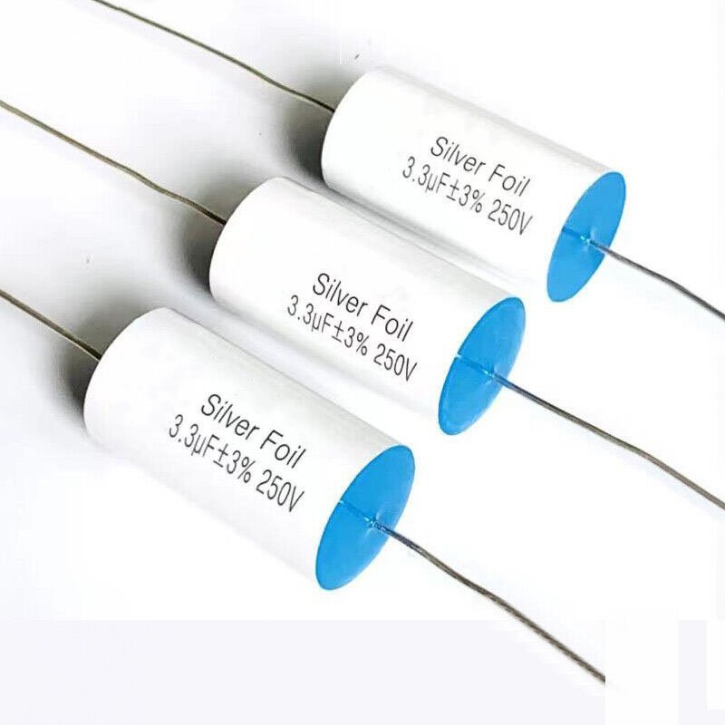250V~400V 0.1uF~100uF Axial MKP Silver foil capacitor for HIFI Car Audio Divider Axial Metallized Polyester Film Capacitor