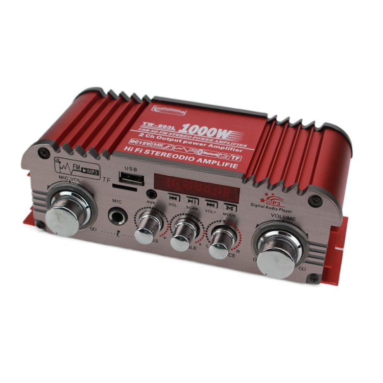 Hi-Fi Audio Stereo Amplifier Mini USB BT Wireless for Car Boat Home DC12V