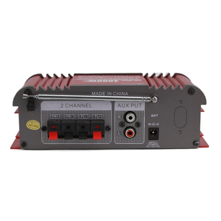 Hi-Fi Audio Stereo Amplifier Mini USB BT Wireless for Car Boat Home DC12V