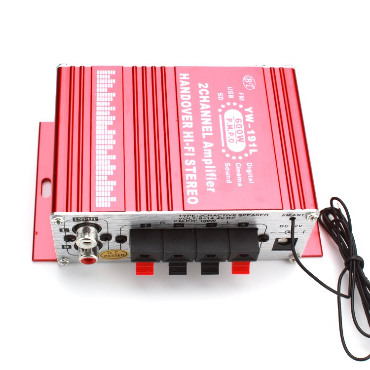 OEM DC 12V Mini Amplifier With USB Sd Fm Mp3 Bt Wireless 2 Channel Amplifiers Hifi Stereo Sound