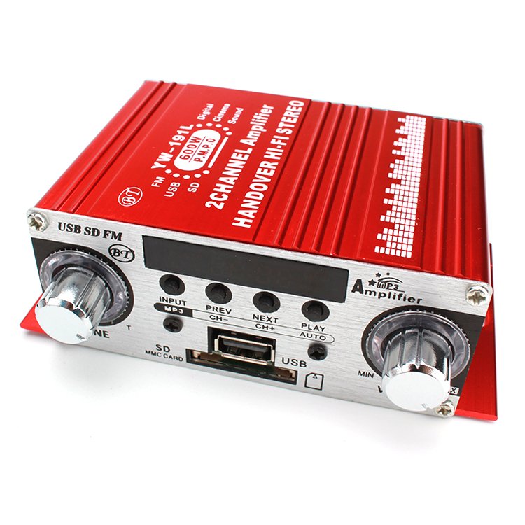 OEM DC 12V Mini Amplifier With USB Sd Fm Mp3 Bt Wireless 2 Channel Amplifiers Hifi Stereo Sound