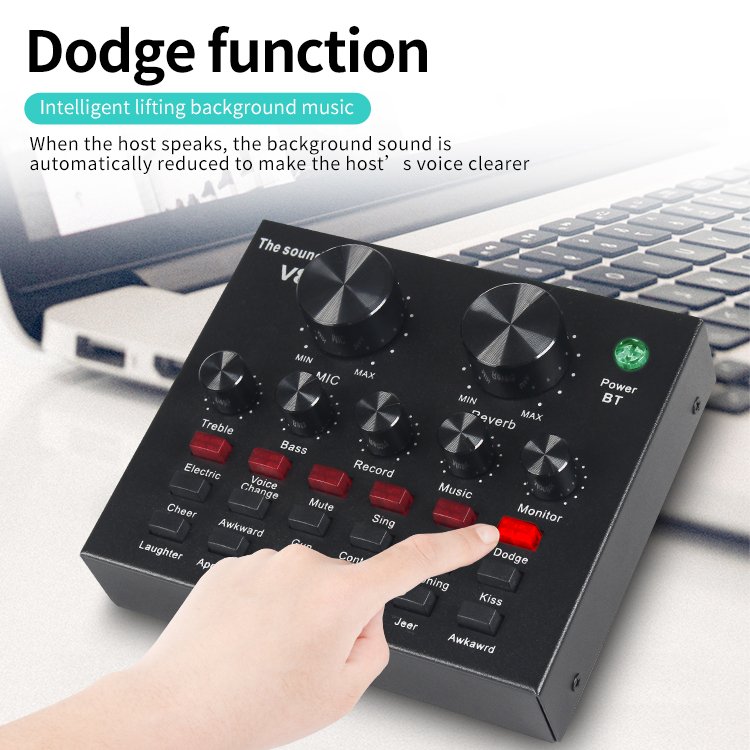 BM800 Professional Condenser Microphone V8 Sound Card set for webcast live recording