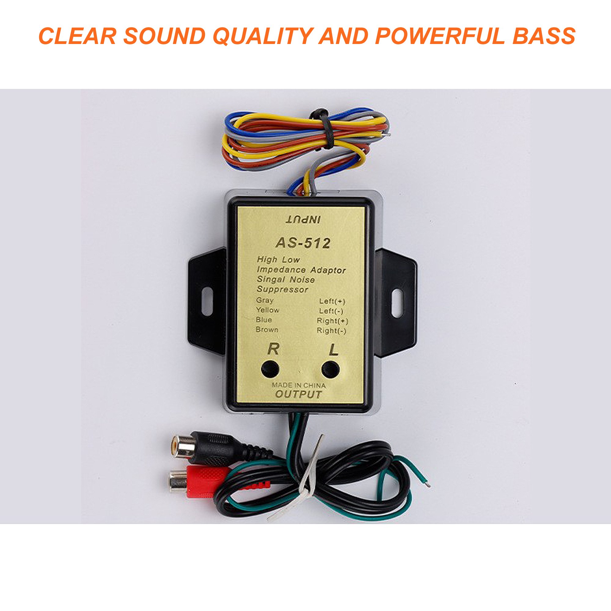 Factory Car Audio Speaker High Quality Audio Speaker High to Low Level Line Output Converter High to Low Audio Converter