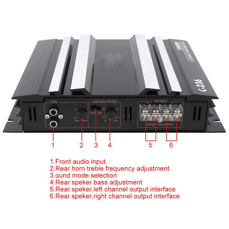 Soway OP-F SW-yh236 OEM Car Audio Amplifier 2/1 Channel 3800w Amp 12v Class ab Car Amplifier Build 16years