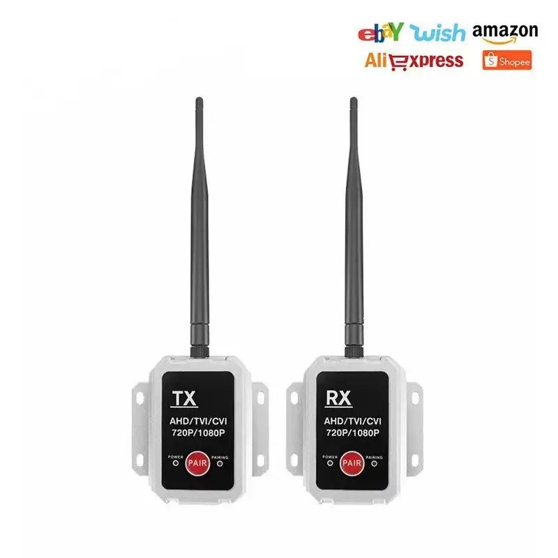 2.4ghz Wireless Tx & Rx Long Range 720p 1080p Video Transmitter and Receiver Box for Car Backup Camera Reversing Ahd Monitor