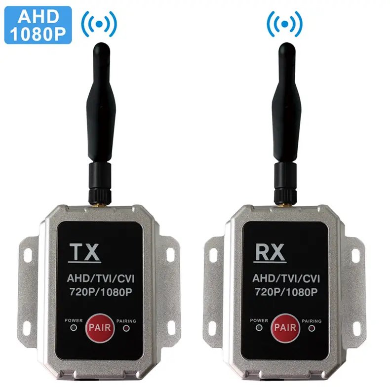 2.4ghz Wireless Tx & Rx Long Range 720p 1080p Video Transmitter and Receiver Box for Car Backup Camera Reversing Ahd Monitor