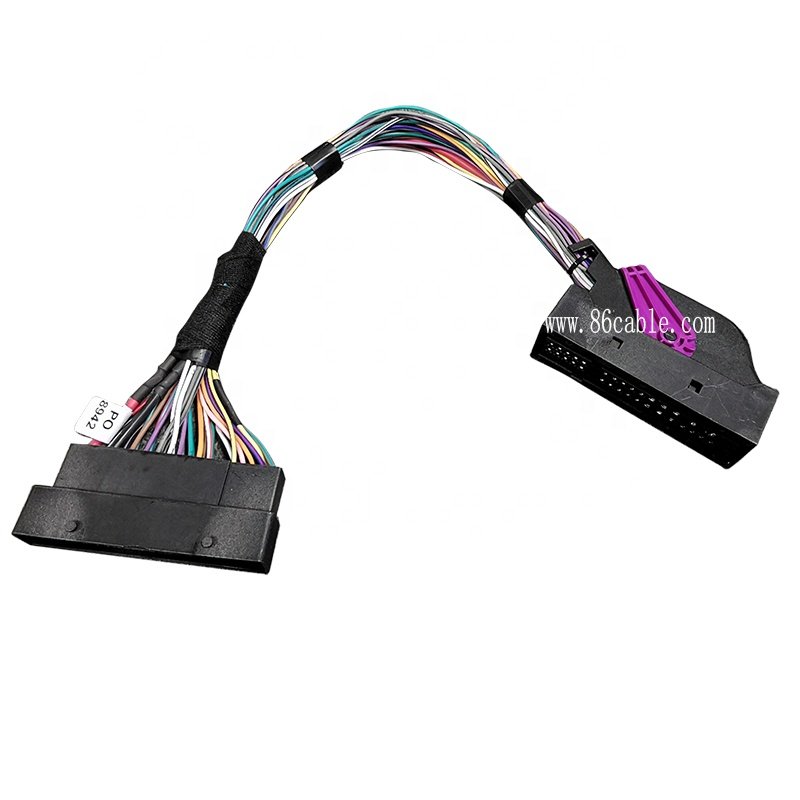 38Pin/32Pin Male to Female Extension Automotive Wiring Car Wiring Harness for Different Audi&Mercedes Cars Amplifiers