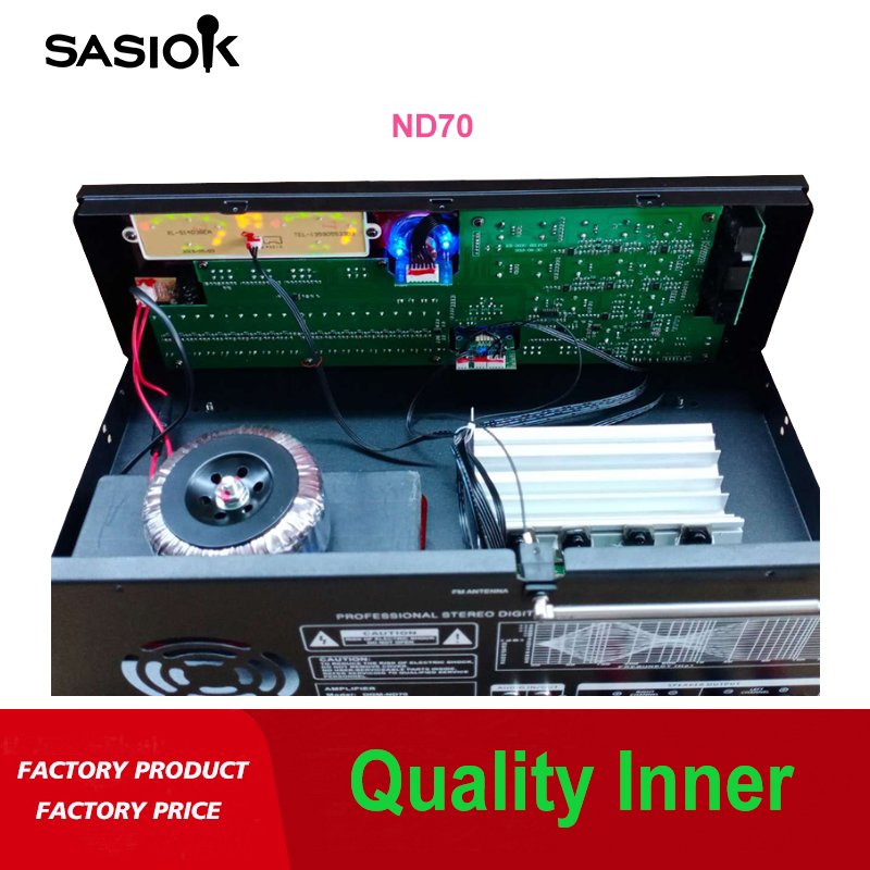 Mic Echo/delay ND70 20-BAND Graphic Equalizer Digital Karaoke Amplifier with BT/USB/SD/MMC/AUX/FM Radio/LED Display Functions.