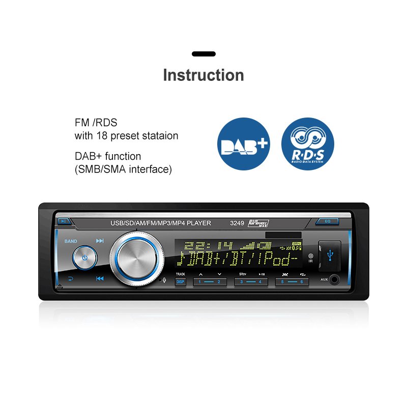 1din Car Radio Mp3 Stereo Radio Player With Remote Control Aux-in Audio Player Usb Sd Port Car Autoradio