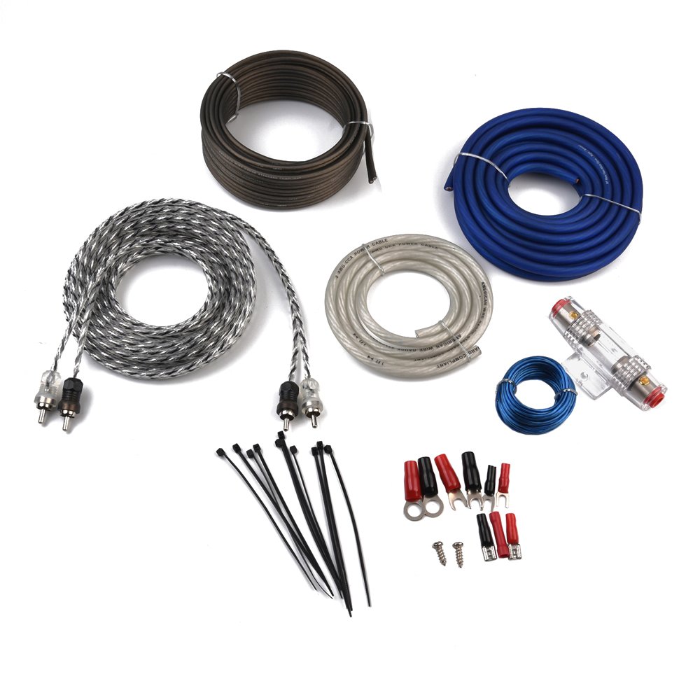 High Quality Car Amplifier Cable Set PVC Transparent Amplifier Installation Kit Car Subwoofer Amplifier Wiring Kits