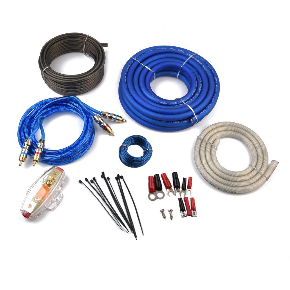 High Quality Car Amplifier Cable Set PVC Transparent Amplifier Installation Kit Car Subwoofer Amplifier Wiring Kits