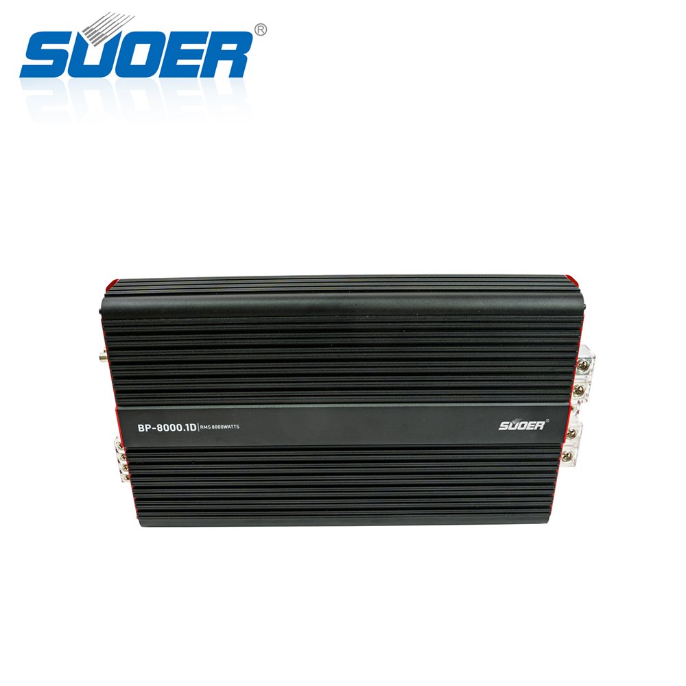 Suoer New Design BP-8000 Super High Power Monoblock Car Amplifier 1 Channel Class d Car Amp 8000w Rms Power
