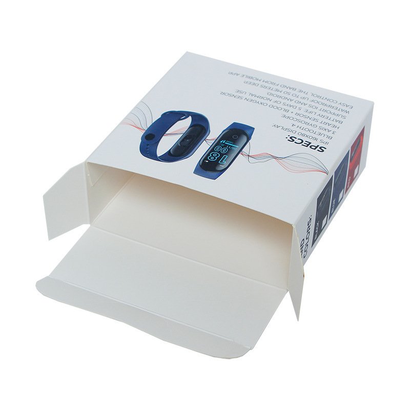 OEM Product Corrugated Cardboard Paper Packaging White Card Box Custom Printing Electronic Product Box Audio Color Box