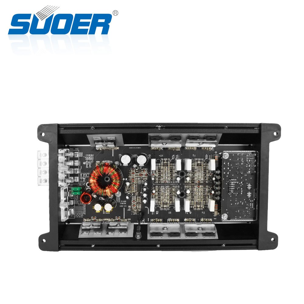 Suoer CK-80.4 1000W Car Amplifier 4-Channel Class AB Audio Amplificador With Crossovers