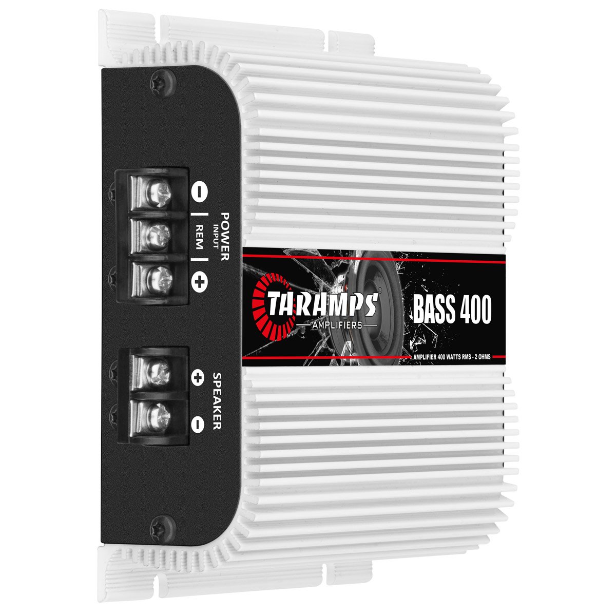 Taramps Bass 400 Amplifier 400 Watts RMS 1 Channel 2 Ohms Monoblock Class D Great for Sub and Car Audio System Low Bass Boost