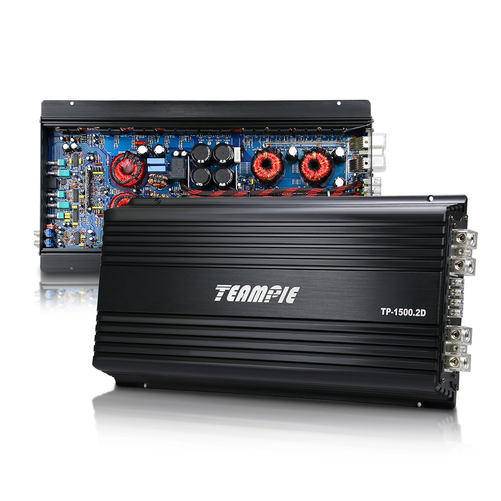 Teampie OEM High Power RMS 2*1500W Full Range Class D 2-Channel Korean Car Amplifier With Clean and Loud TP-1500.2D