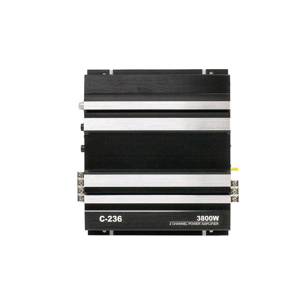 VK Factory New Car Amplifier 12V 4*60 Watts 2-Channel Full Range Car Stereo with Subwoofer Audio Class AB Type