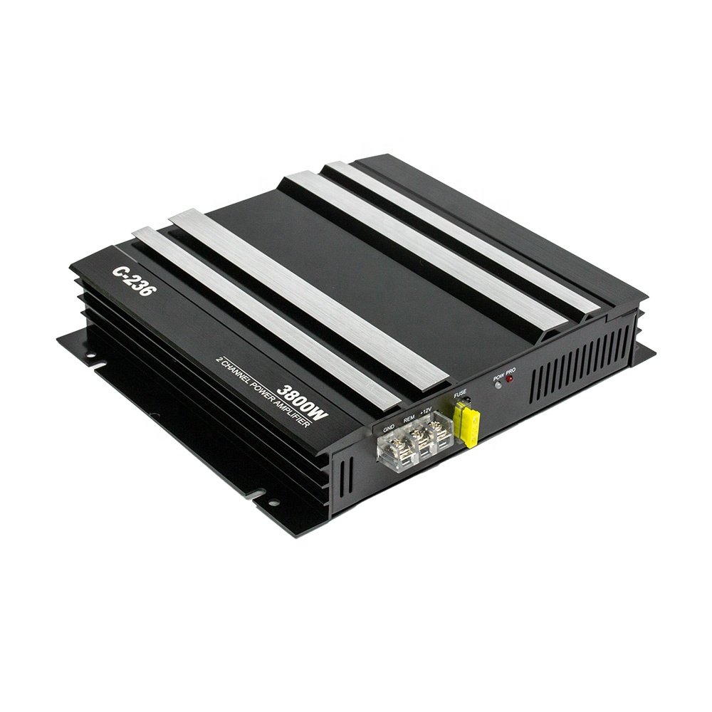 VK Factory New Car Amplifier 12V 4*60 Watts 2-Channel Full Range Car Stereo with Subwoofer Audio Class AB Type