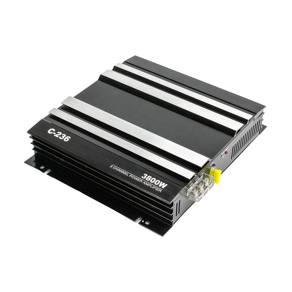 VK Factory New Car Amplifier 12V 4*60 Watts 2-Channel Full Range Car Stereo with Subwoofer Audio Class AB Type