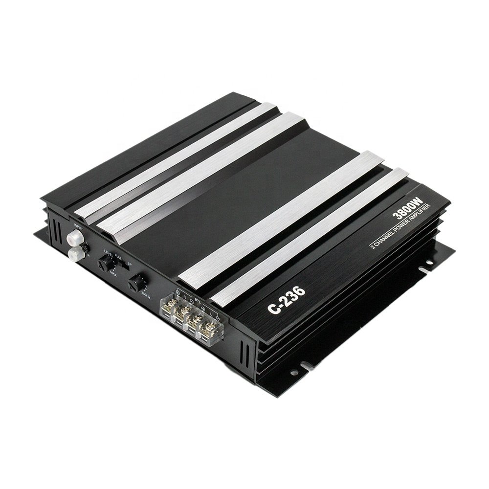 VK Factory New Car Amplifier 12V 4*60 Watts 2-Channel Full Range Car Stereo with Subwoofer Audio Class AB Type