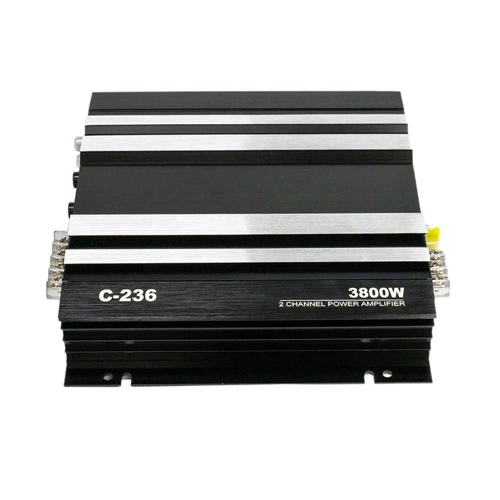VK Factory New Car Amplifier 12V 4*60 Watts 2-Channel Full Range Car Stereo with Subwoofer Audio Class AB Type