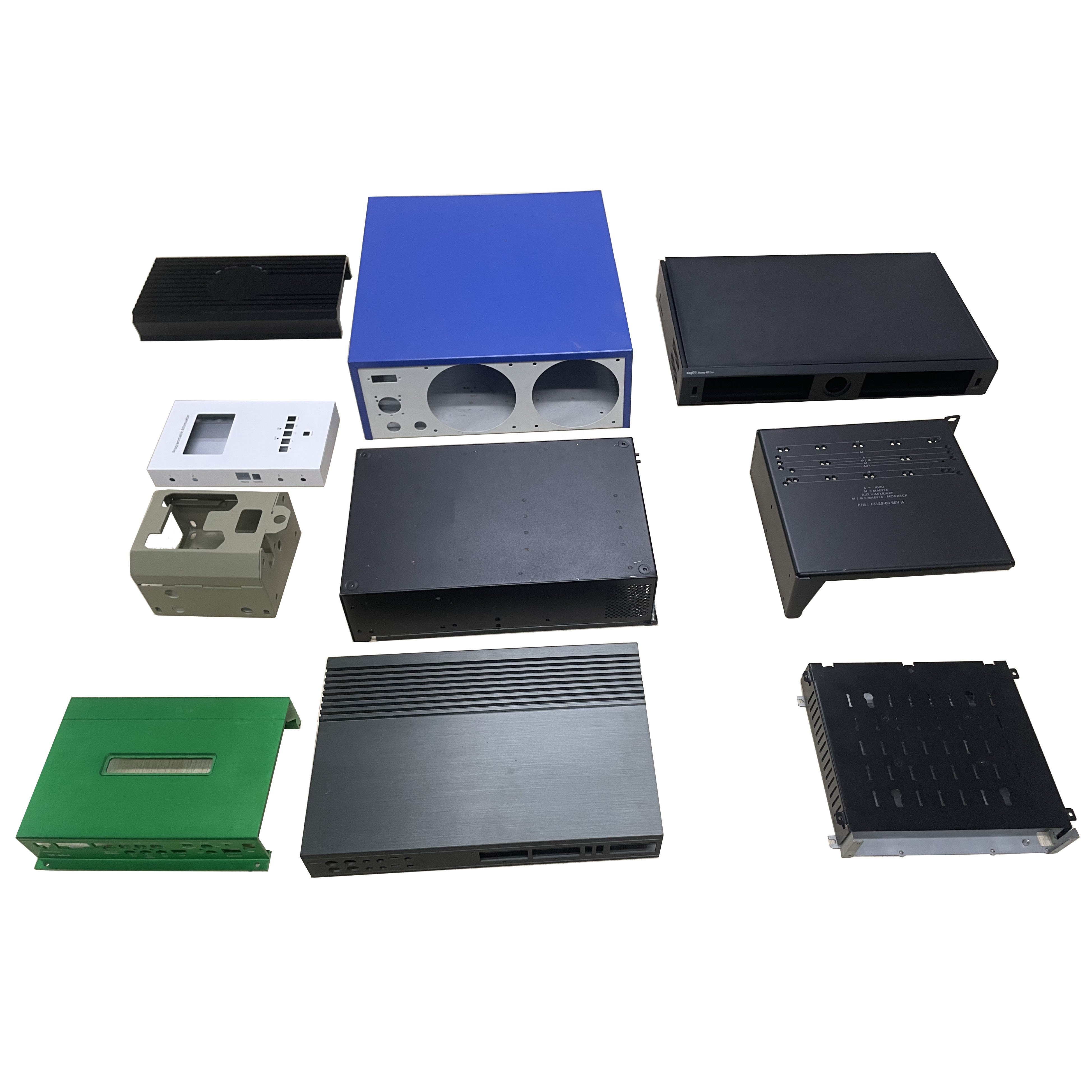 Cnc Machine Anodized Aluminum Electrical Control Power Distribution Enclosure Car Amplifier Metal Junction Box Amplifier Casing