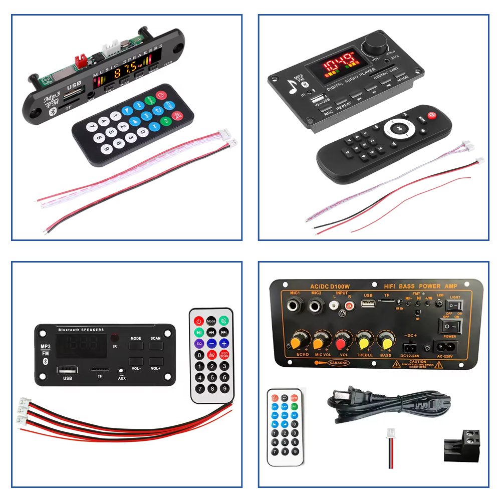 Wireless Car USB MP3 Player TF Card Slot USB FM with Microphone Handsfree Control 6V 12V 5.0BT power amplifier board