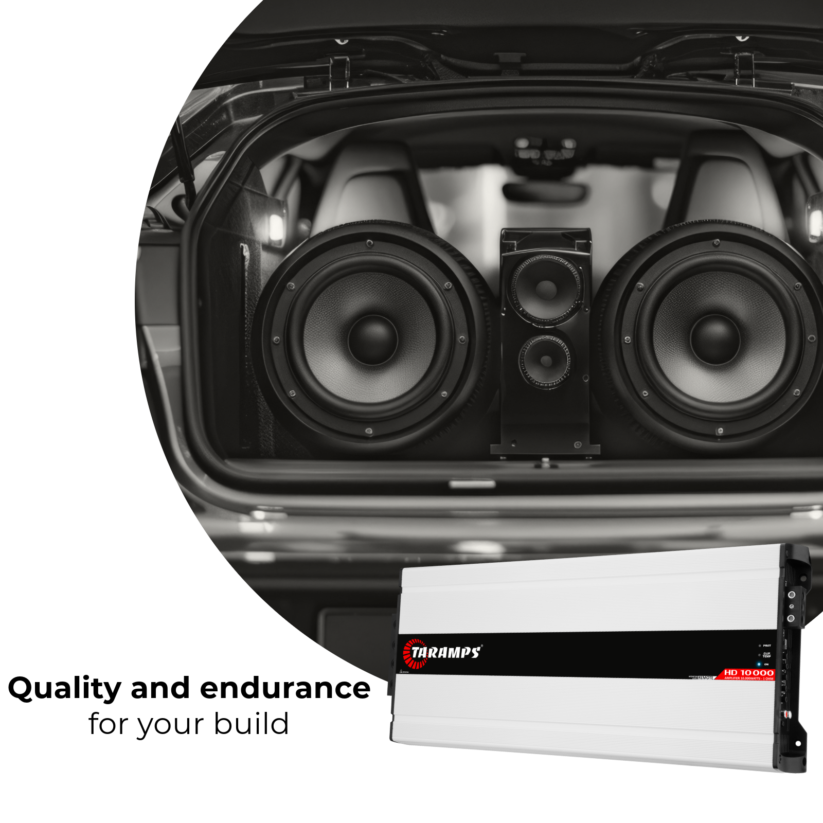Taramps HD 10000 1 Ohm Monoblock Amplifier 10,000 Watts Rms Full Range Car Audio Class D Crossover RCA Bass Boost Sound System