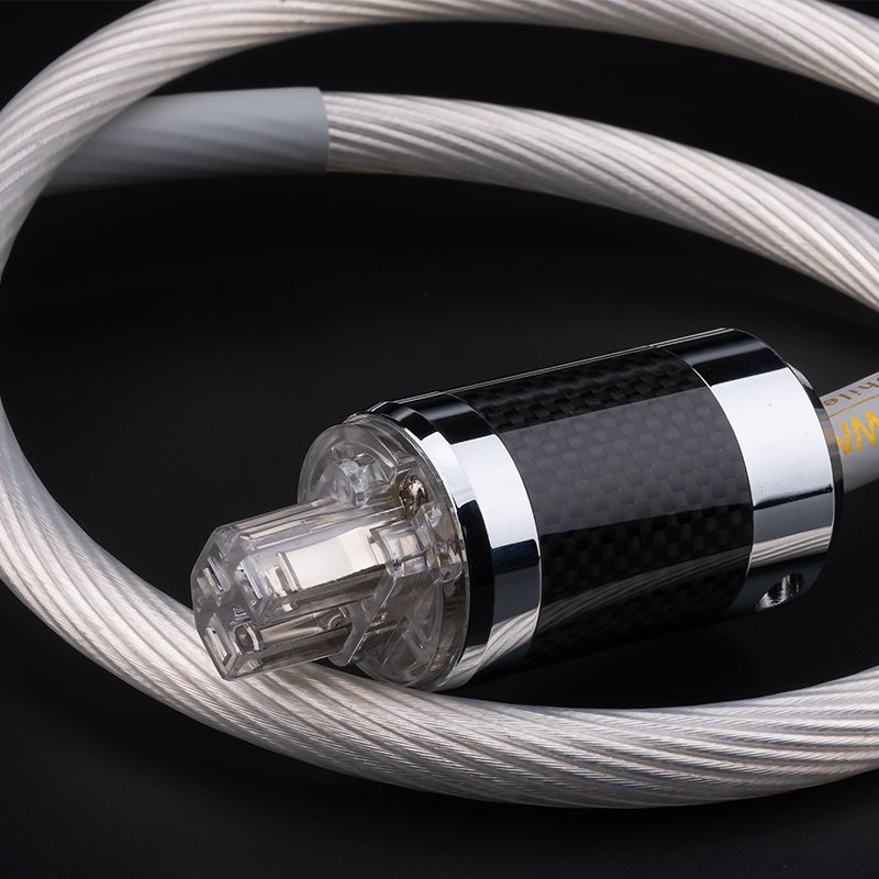 QINCROWN HIFI Occ Silver Ac Premium Audio Power Cable for Amplifier Power Filter